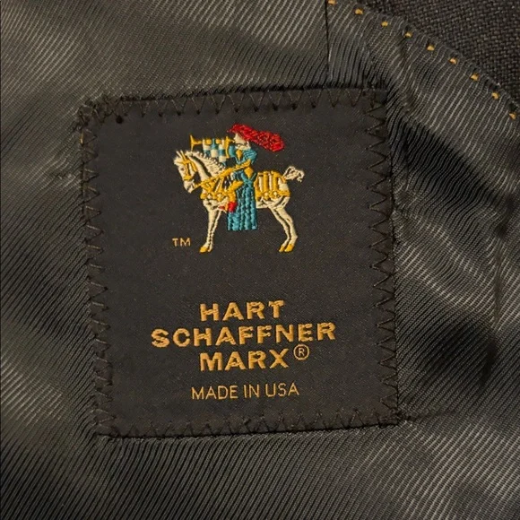 Hart Schaffner Marx Navy Blue Suit
